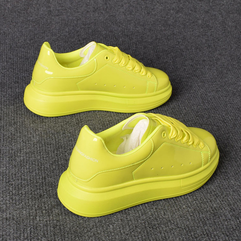 Men'S Shoes Casual Sneakers - Tênis Casuais Brancos Laqueados 2025 para