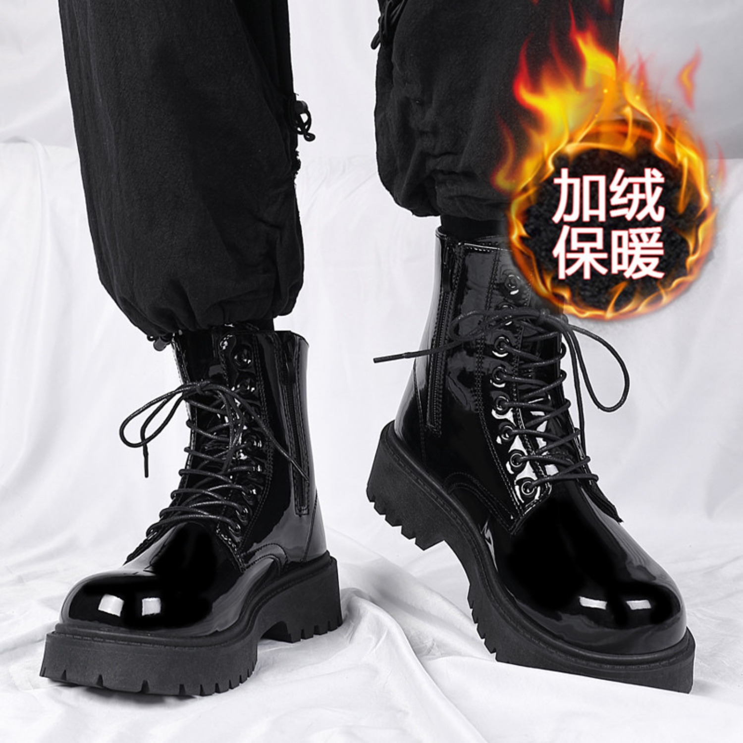Men'S Shoes For Work - Botas masculinas de cano alto, quentes
