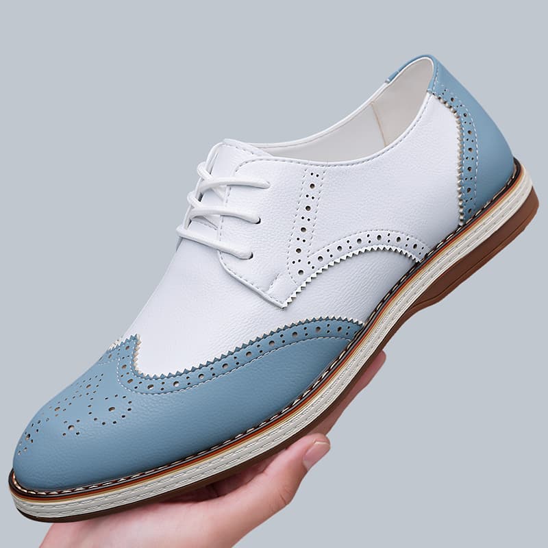 Men'S Shoes Hush Puppies - Sapatos Oxford Brogue Masculinos Branco e