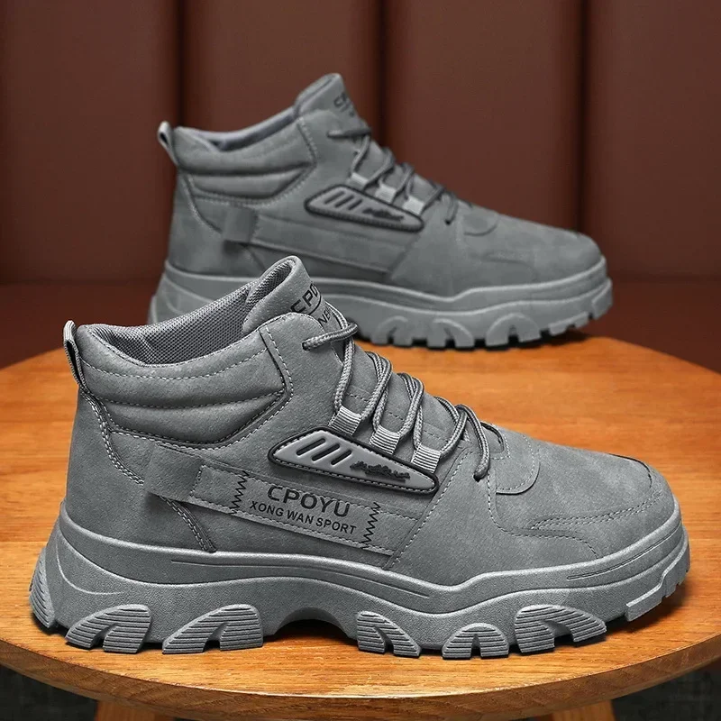 Men'S Shoes For Work - Botas de Cano Alto Masculinas Impermeáveis