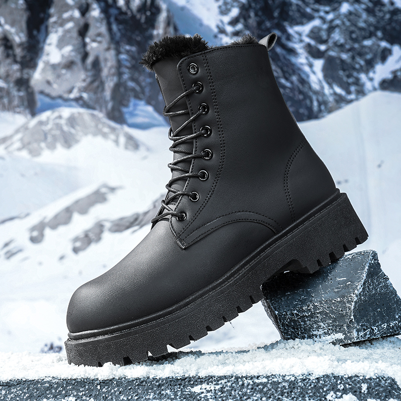 Men'S Shoes For Work - Botas masculinas de cano alto, quentes