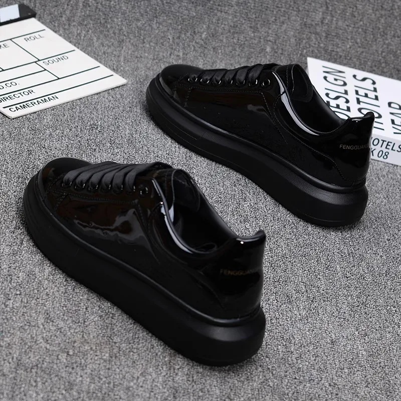 Tênis Casuais Brancos Laqueado - Men'S Shoes Casual Sneakers avaliação e preço