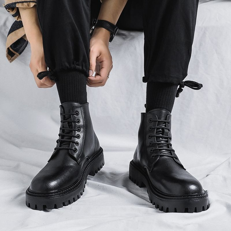 Botas de Couro Masculinas de C - Men'S Shoes Increase Height avaliação e preço