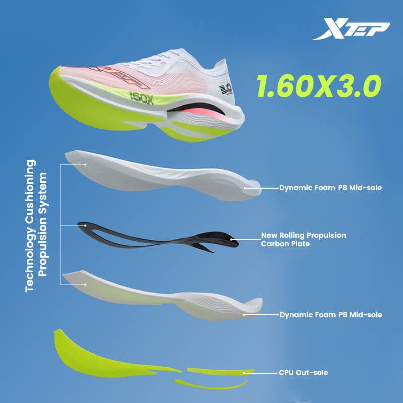 Xtep160x 3.0-Tênis de corrida  - Men'S Xtep Shoes avaliação e preço