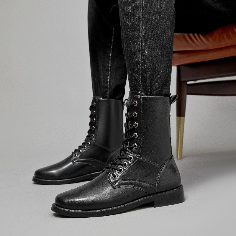 Botas de Couro de Cano Alto pa - Men'S Shoes For Work avaliação e preço