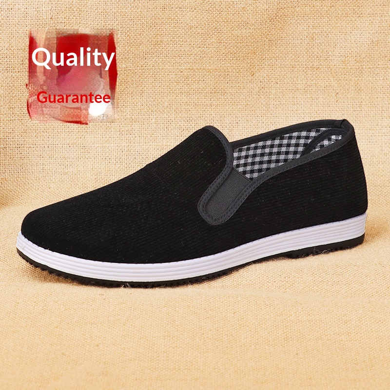 Sapatos de tecido pretos slip- - Men'S Shoes For Work avaliação e preço