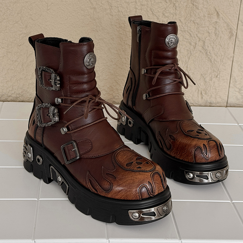 Botas de Motocicleta Masculina - Men'S Shoes Increase Height avaliação e preço